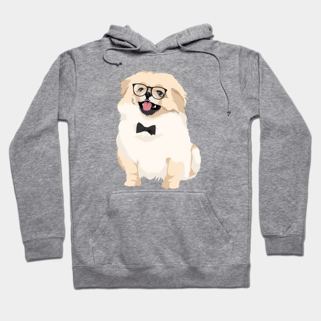 Cute Hipster Pekingese Puppy T-Shirt for Dog Lovers Hoodie by riin92